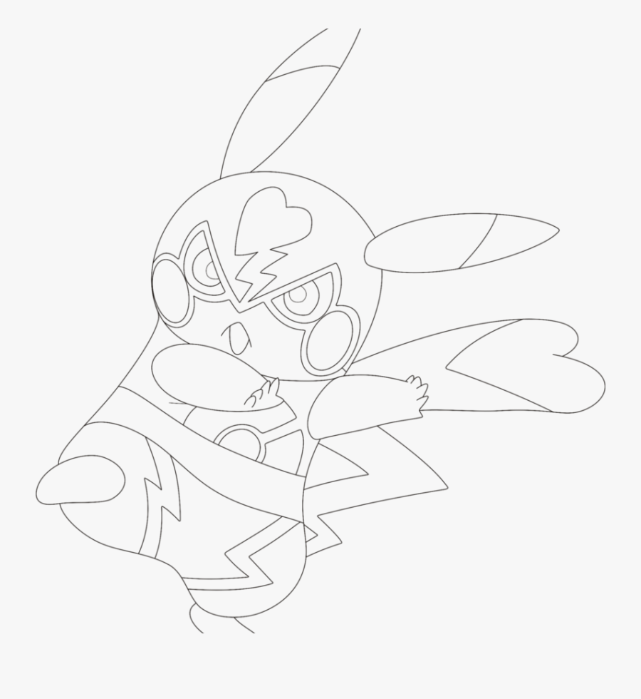 Transparent Pikachu Clipart Black And White - Line Art, Transparent Clipart