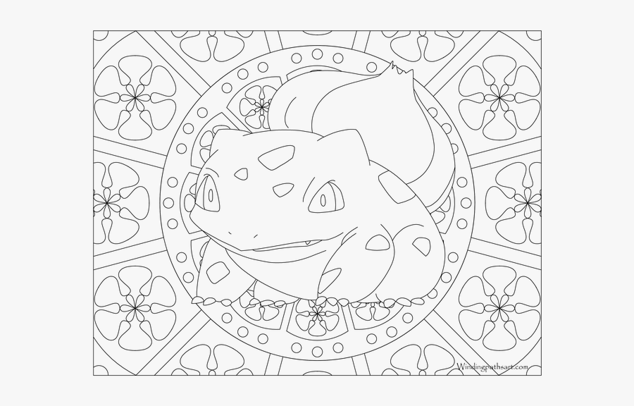 Pikachu Clipart Coloring Book - Pokemon Mandala Coloring Pages, Transparent Clipart