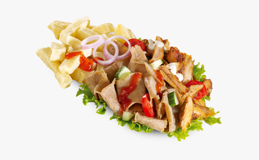 Kebab Png Transparent Background - Chicken Kebab Meat And Chips, Transparent Clipart