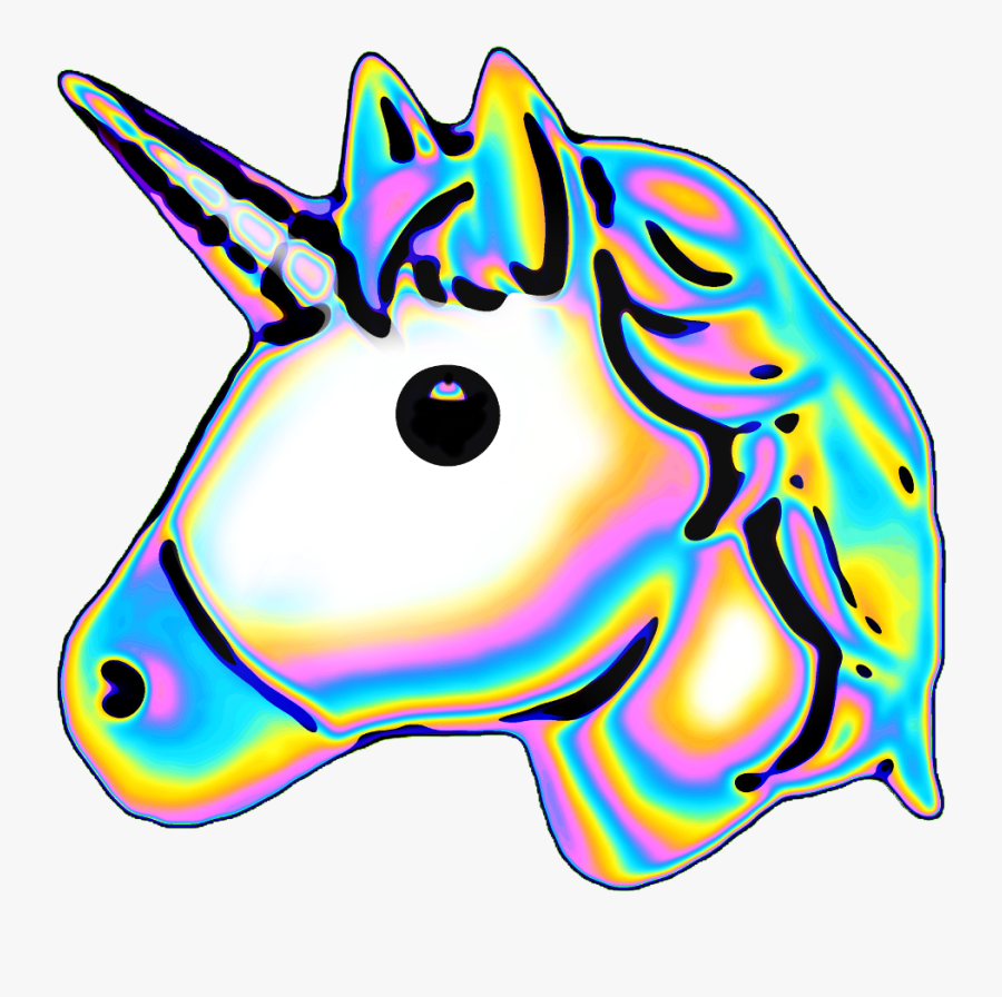 #unicorn #emoji #holographic - Illustration, Transparent Clipart