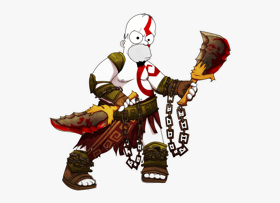 Homer Kratos At Your Service - Kratos Png, Transparent Clipart