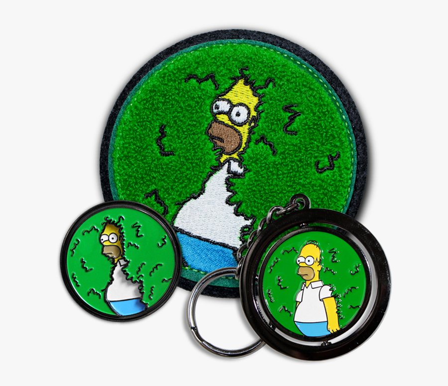 "disappearing Homer - Simpson Patch, Transparent Clipart