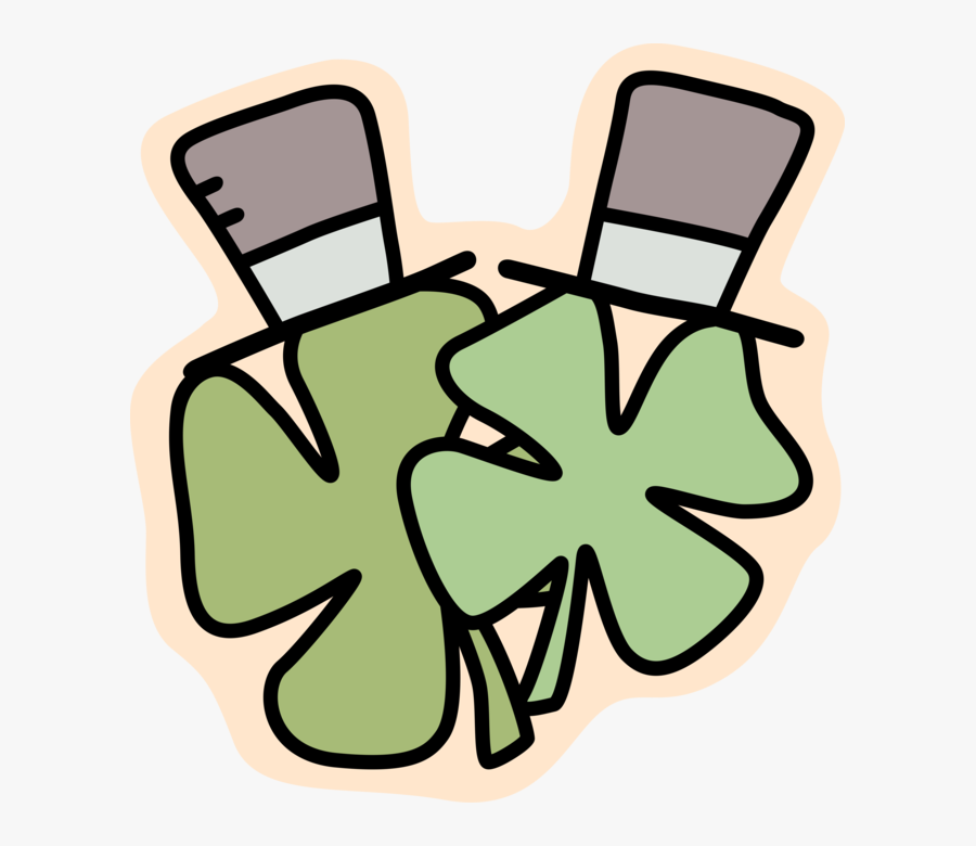 Vector Illustration Of St Patrick"s Day Hats With Lucky, Transparent Clipart