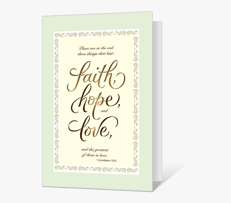 Transparent Faith Hope Love Png - Calligraphy, Transparent Clipart