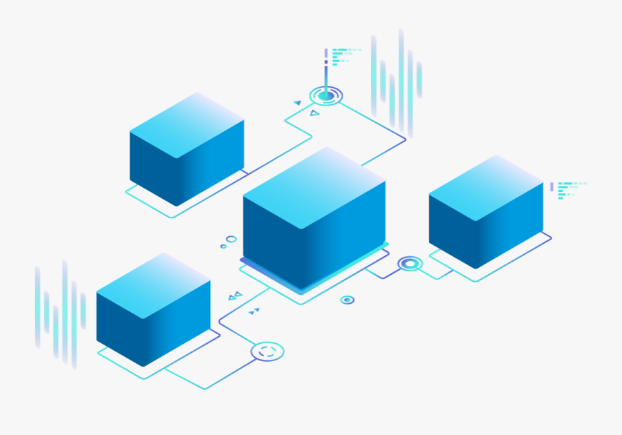 Network Concept - Blue, Transparent Clipart