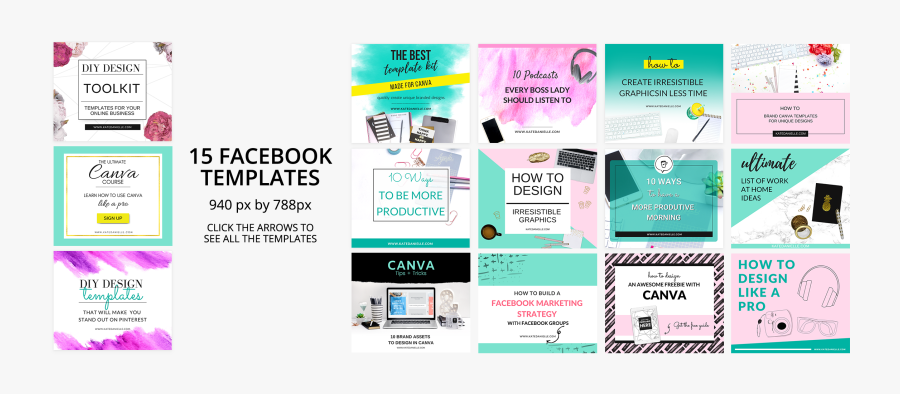 Clip Art Canva Templates Kate Danielle - Flyer, Transparent Clipart