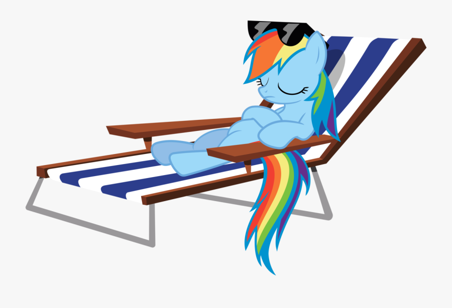 Vector Chair Lounge - My Little Pony Rainbow Dash Sits Sleep, Transparent Clipart