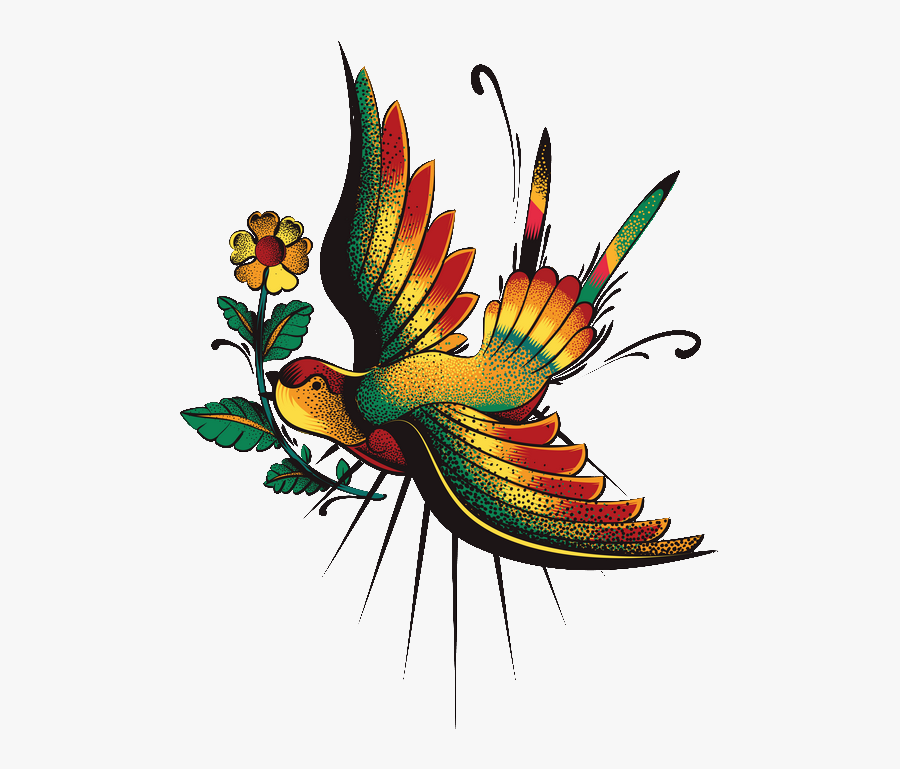 Птица С Цветком В Клюве, Transparent Clipart