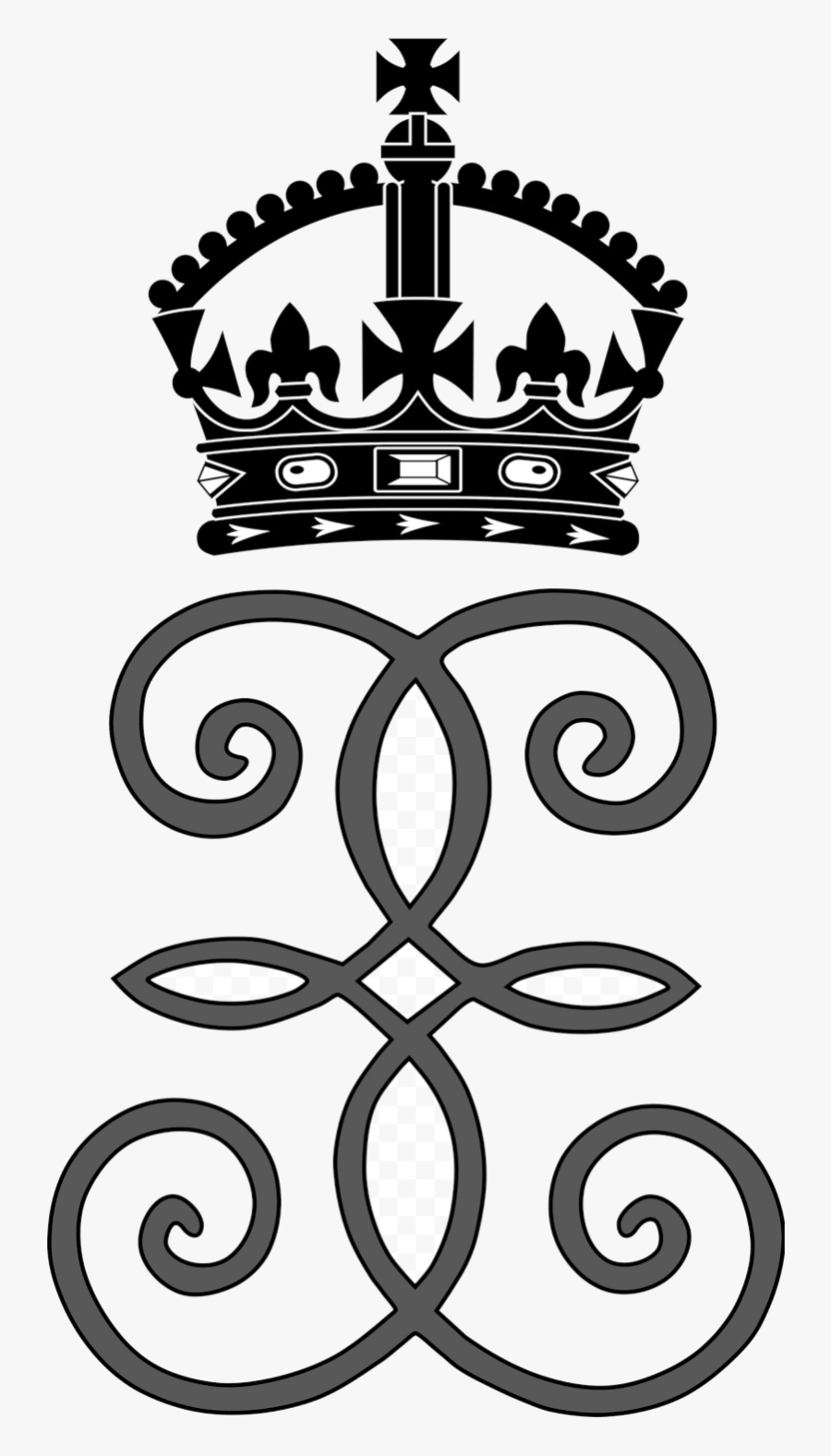 Queen Crown Royal Vector Clipart Transparent Png - Queen Elizabeth Royal Monogram, Transparent Clipart
