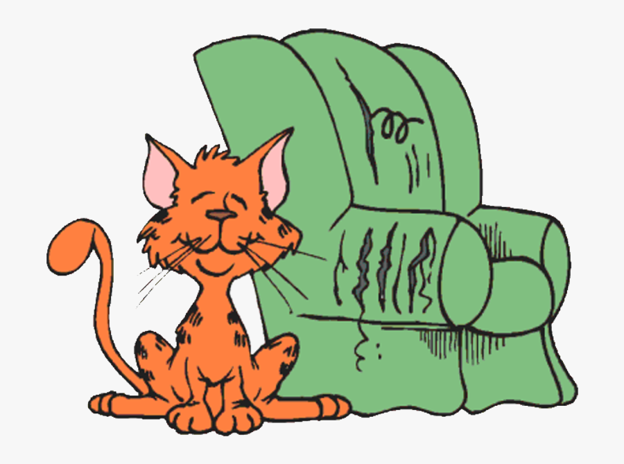 Cat Beside The Chair Clipart, Transparent Clipart