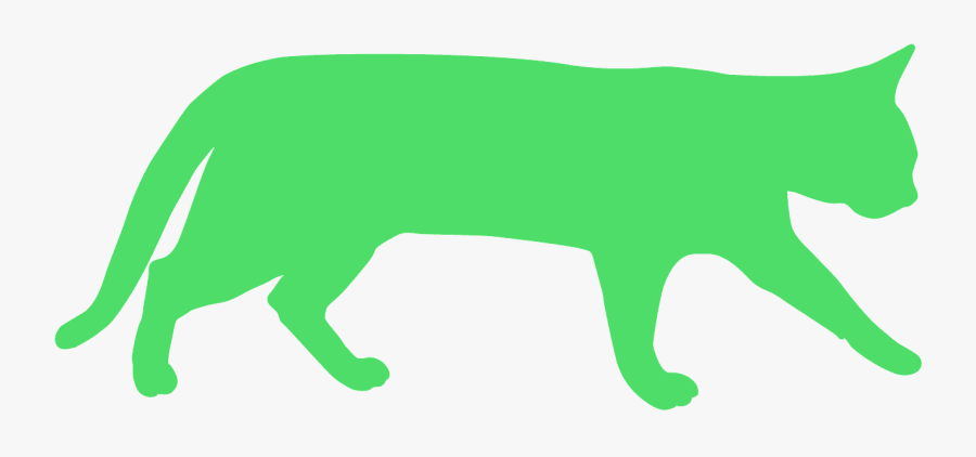 Cat Running, Transparent Clipart