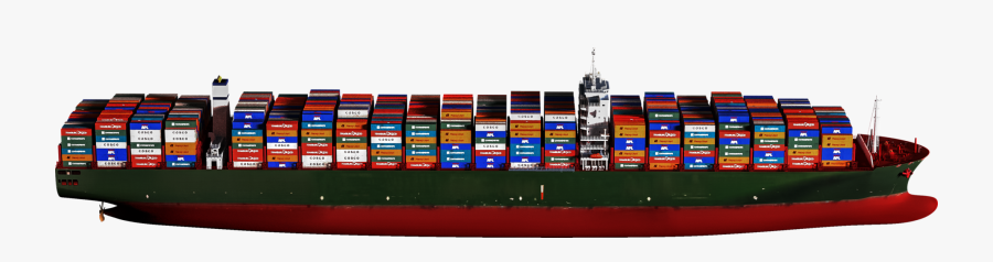 Container Ship Png - Container Ship Profile View, Transparent Clipart