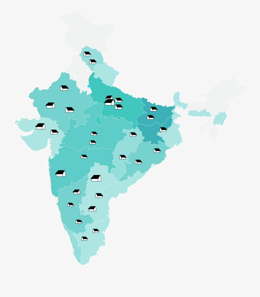 Transparent India Map Clipart - India Map, Transparent Clipart