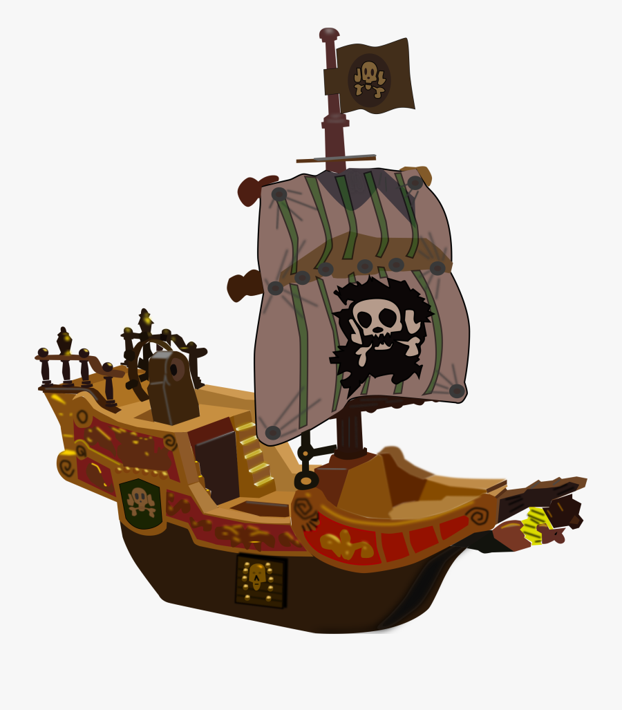 Pirate Ship Clipart, Transparent Clipart