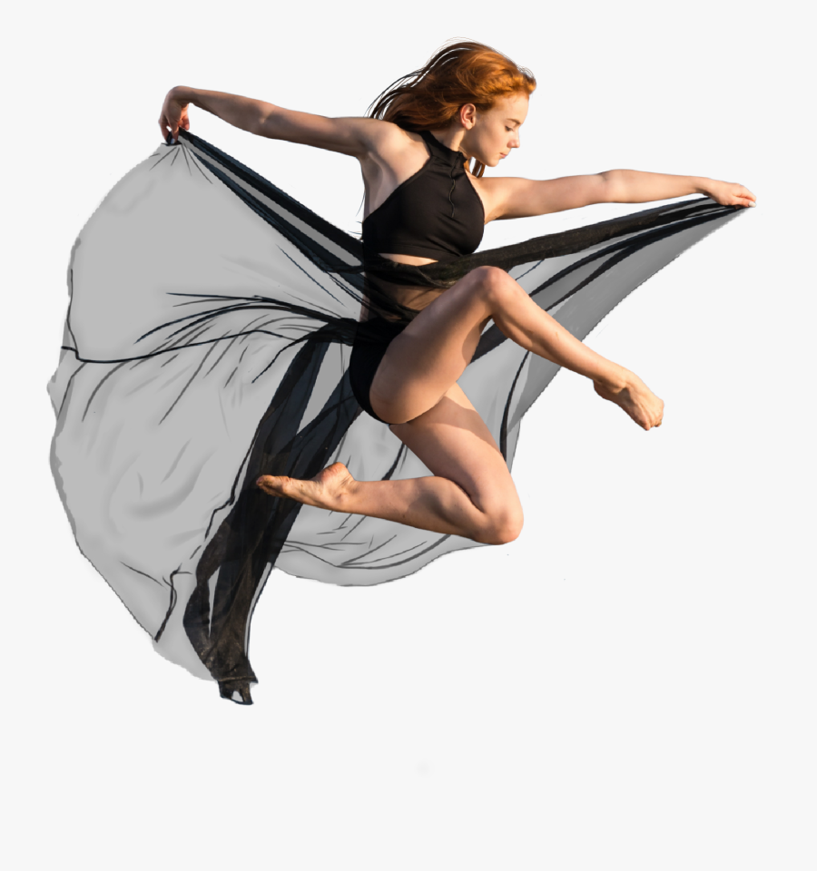 #girl #jump #jumping #pose #sheer #black - Jumping Pose, Transparent Clipart