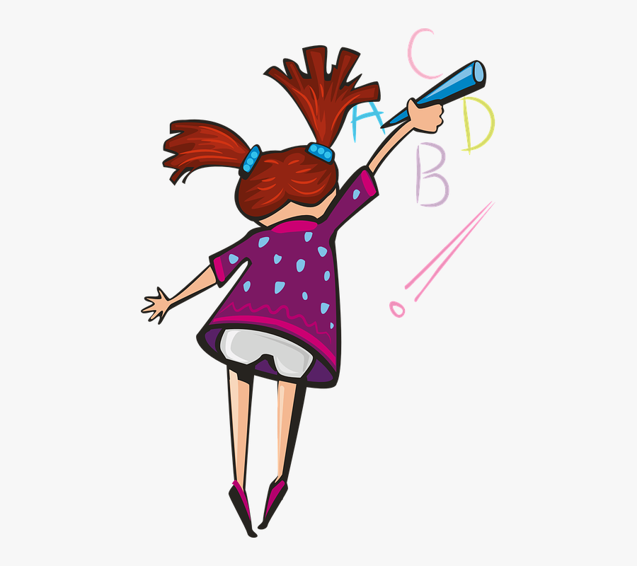 Girl Writing Clipart 3, Buy Clip Art - Elementary School Writing Topics, Transparent Clipart