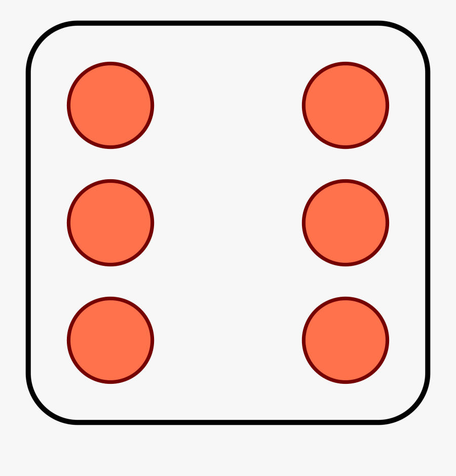 6 Clipart Dice - Dice 6, Transparent Clipart