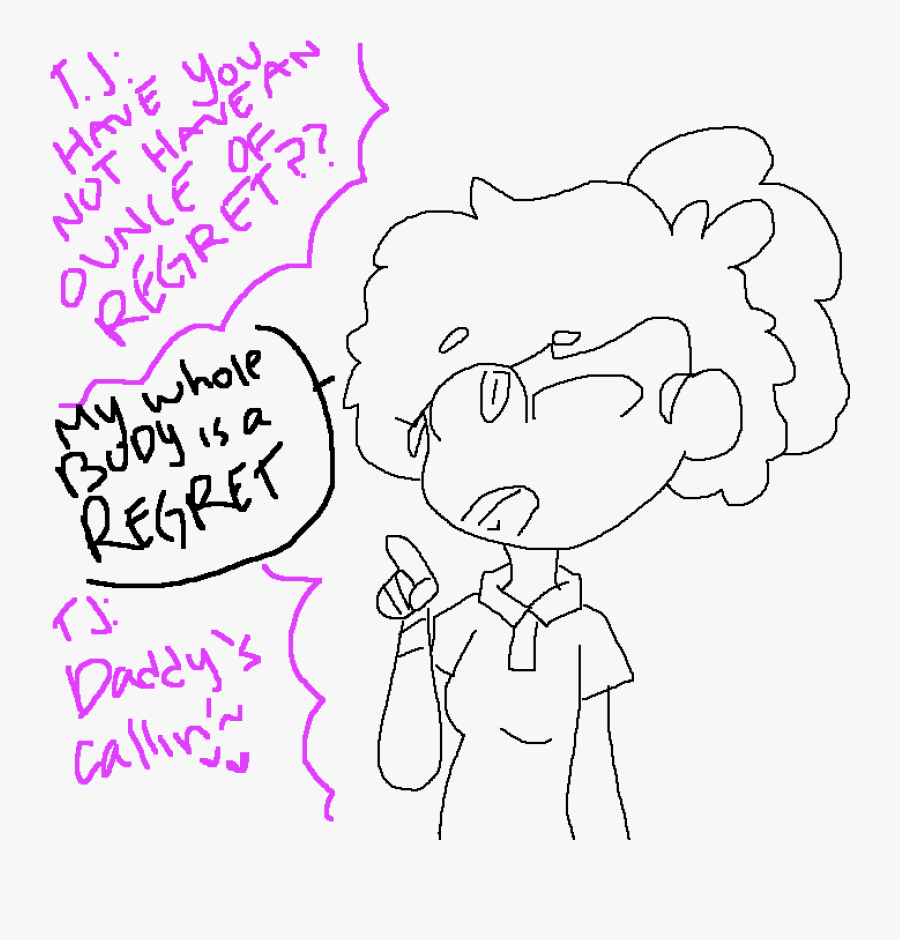 R E G R E T - Cartoon, Transparent Clipart