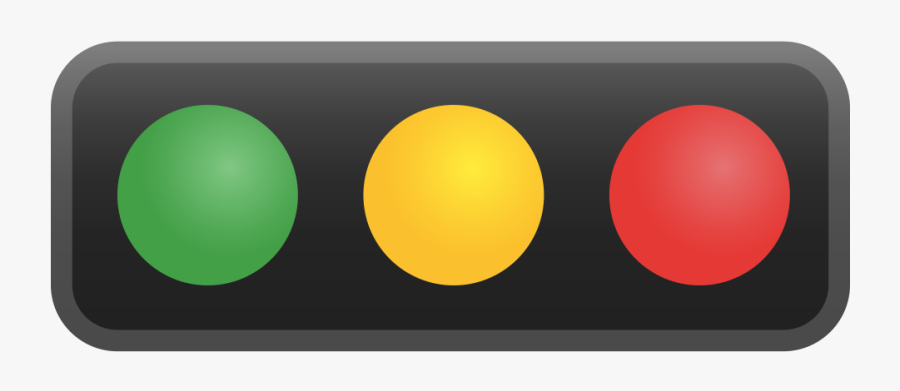 Traffic Light Icons - Feu Tricolore Horizontal, Transparent Clipart