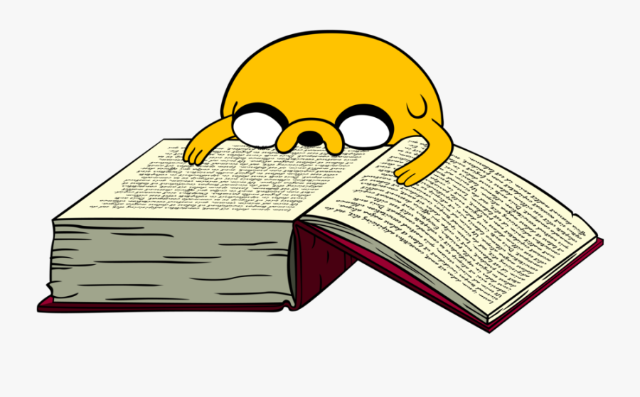 #jakethedog #adventure #adventuretime #read #reading - Jake Adventure Time Book, Transparent Clipart