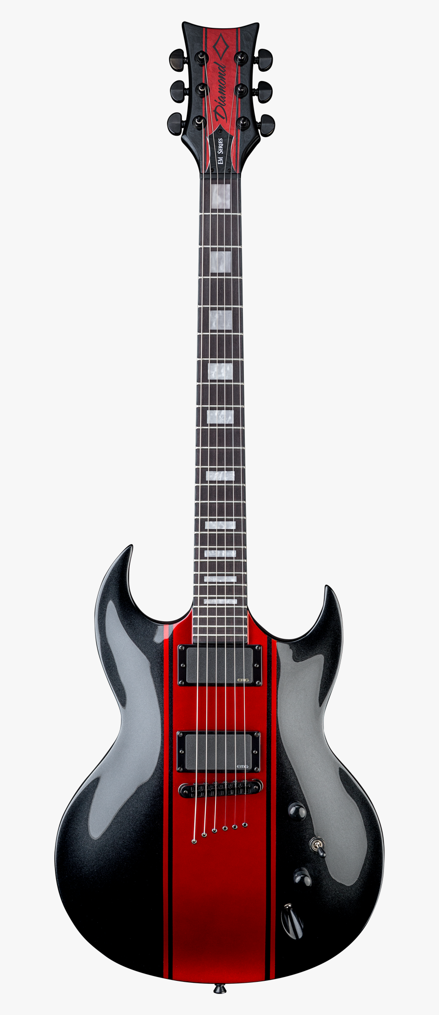 Clip Art Black And Red Electric Guitar - Schecter C 6 Fr S Apocalypse Red Reign, Transparent Clipart