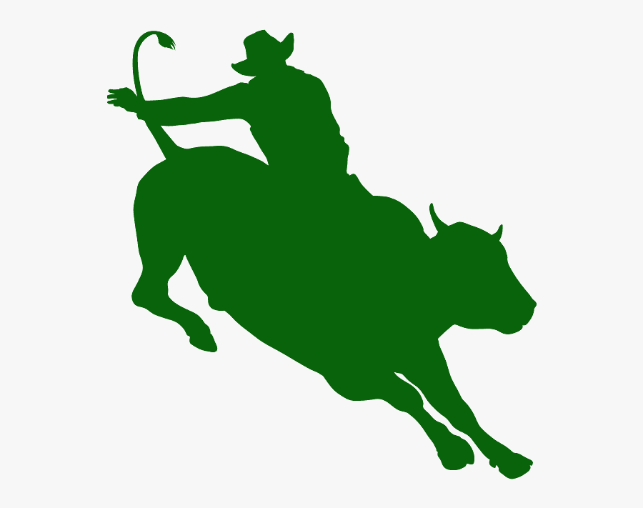 Silhouette Bull Rider Png, Transparent Clipart