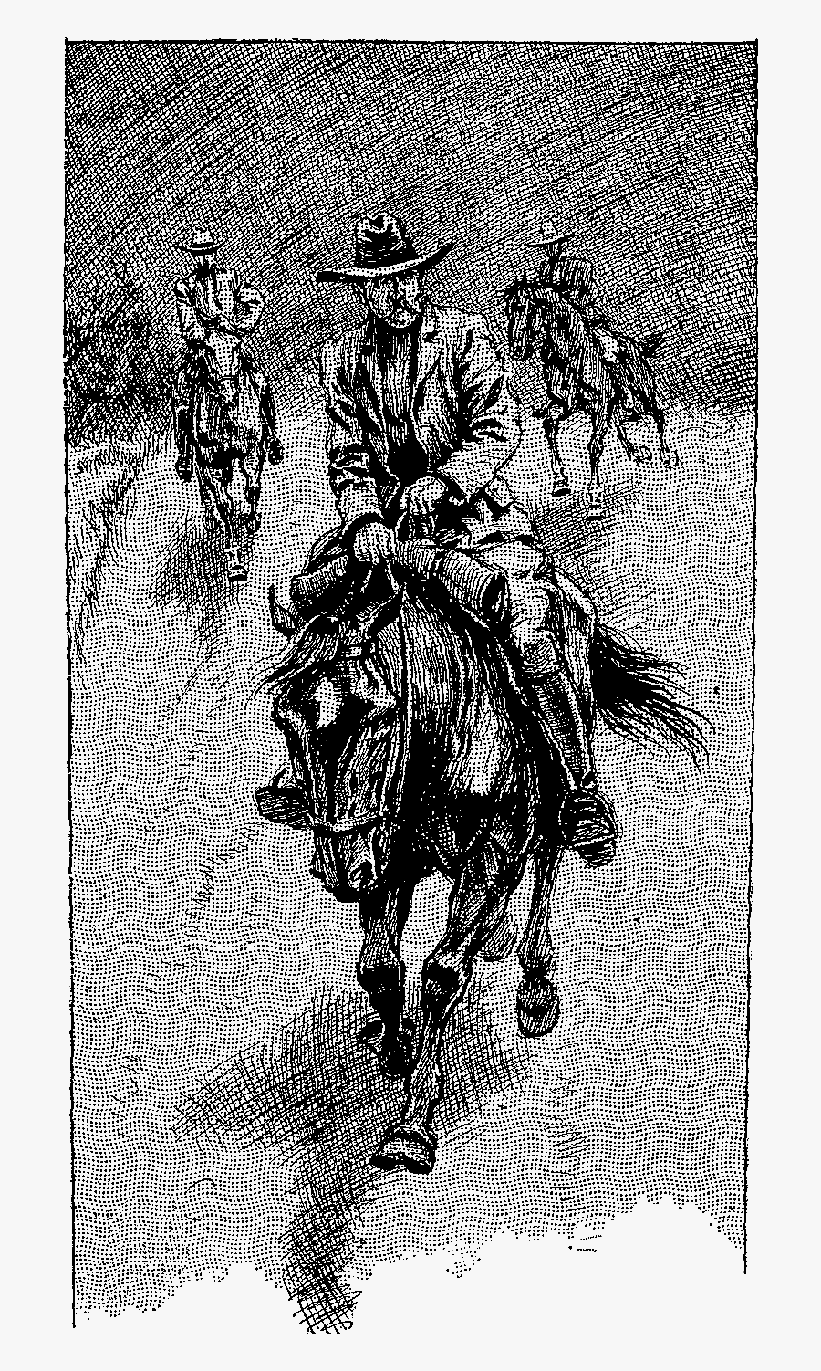 Horse Riders Western Illustration - Illustration, Transparent Clipart