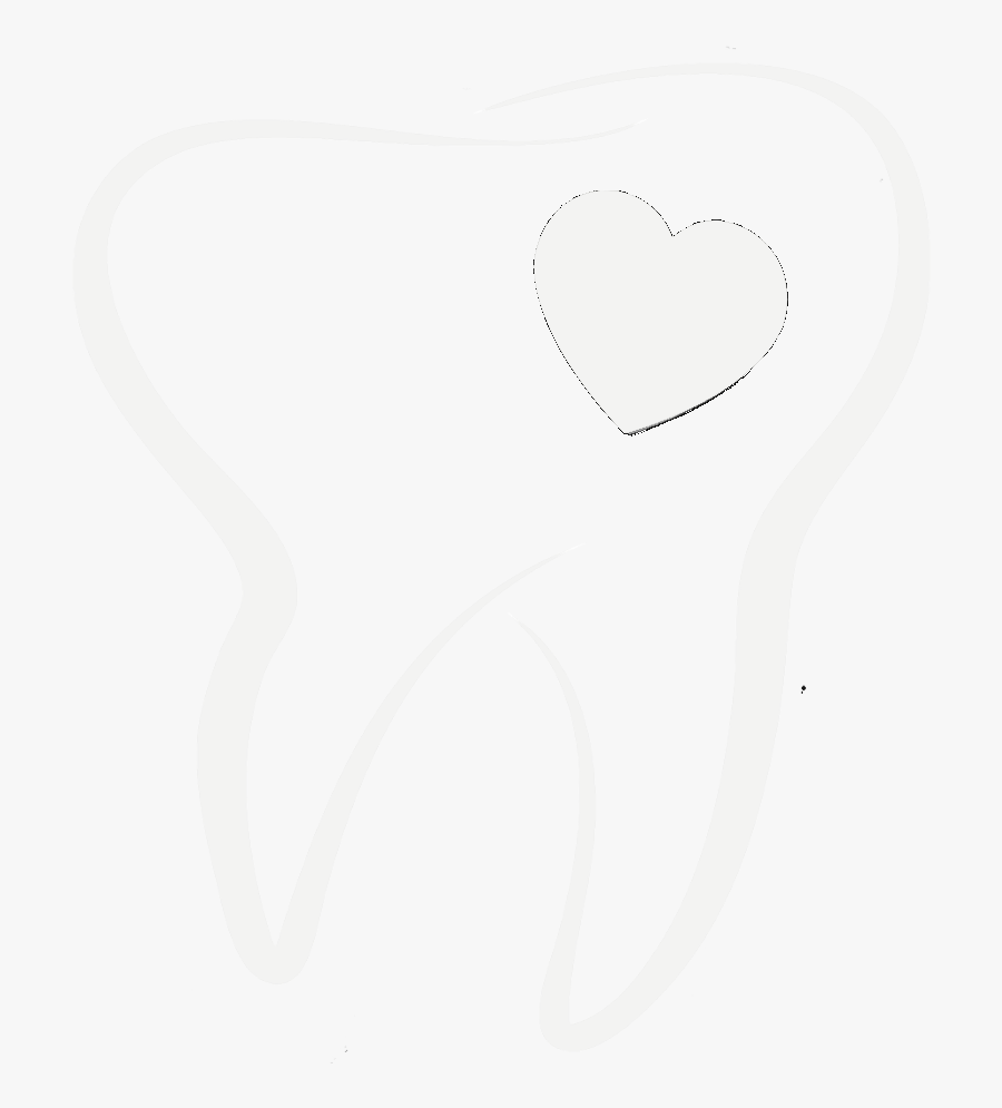 Tooth - Heart, Transparent Clipart