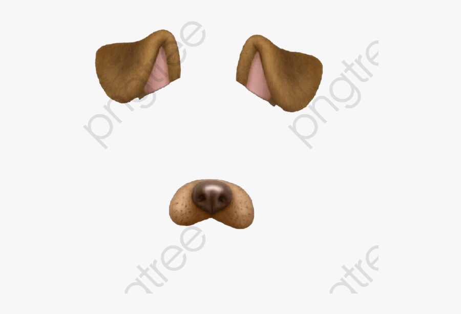 Ear Sticker Red Dogs - Dog Ears Snapchat Filter, Transparent Clipart