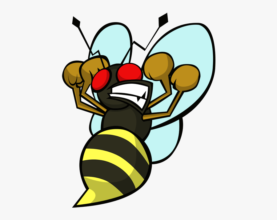 Transparent Bees Clipart - Bee Angry Png, Transparent Clipart