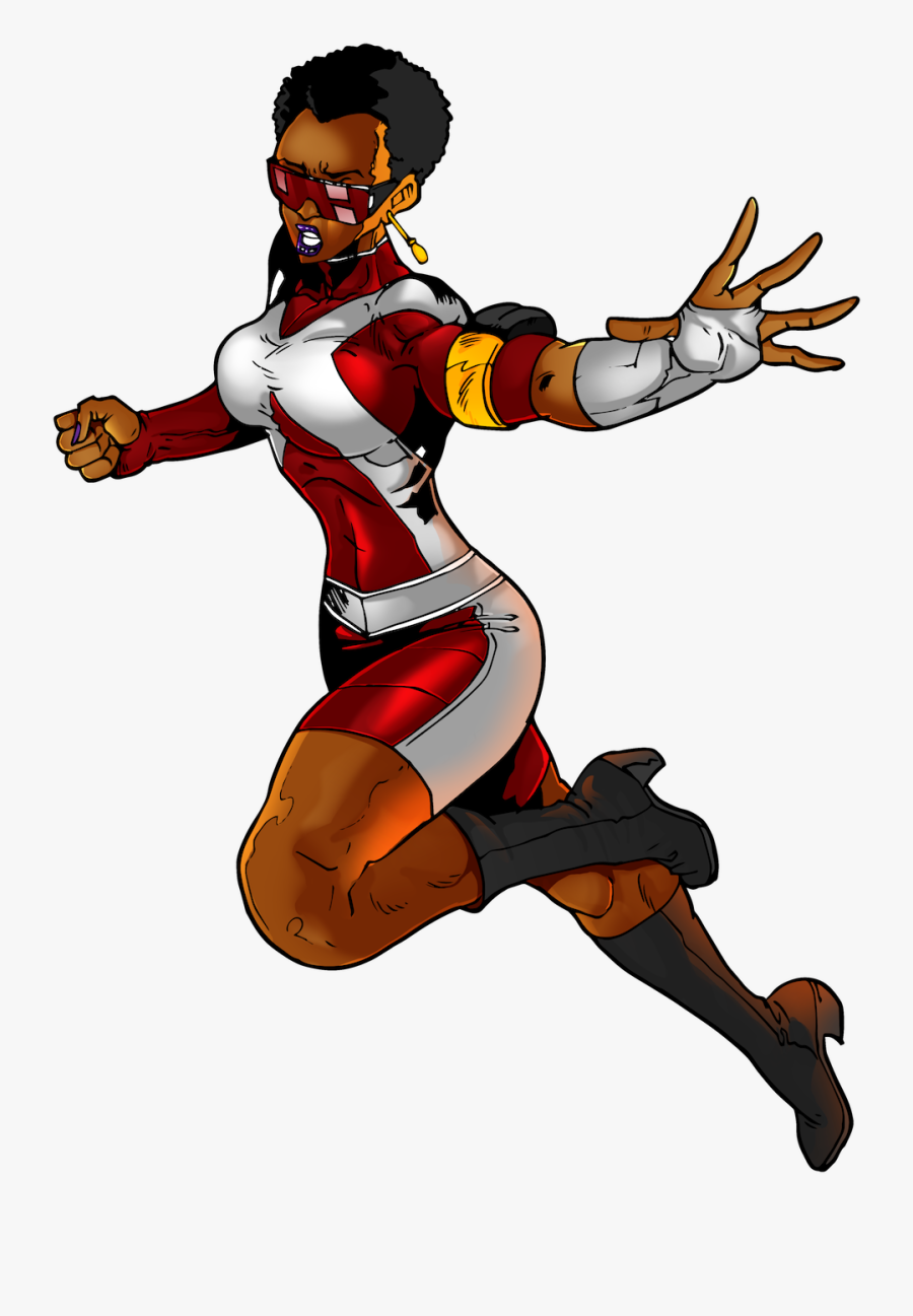 Clipart African American Superhero, Transparent Clipart