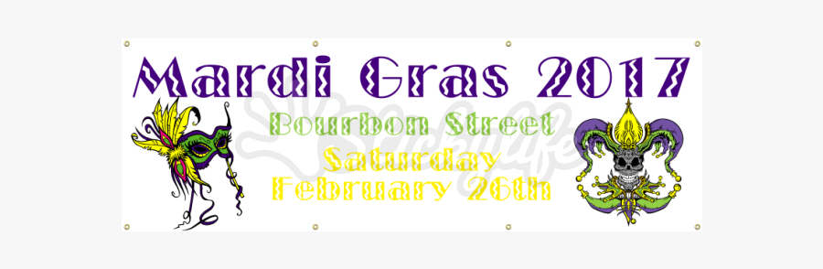 Mardi Gras Vinyl Banner - Cartoon, Transparent Clipart
