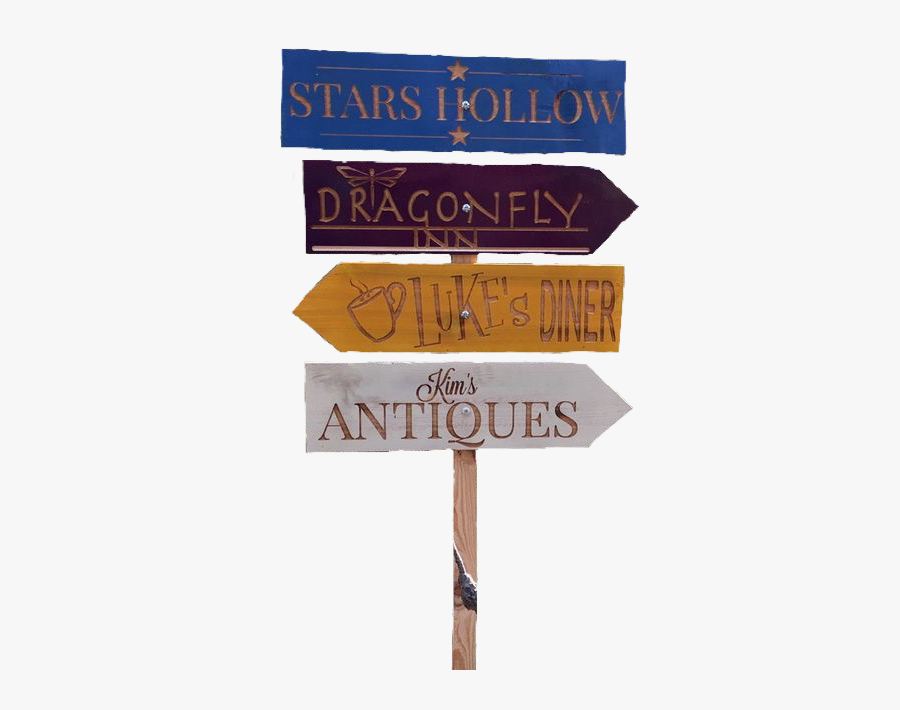 #gilmoregirls #lukes #kimsantiques #dragonflyinn #starshollow - Sign, Transparent Clipart