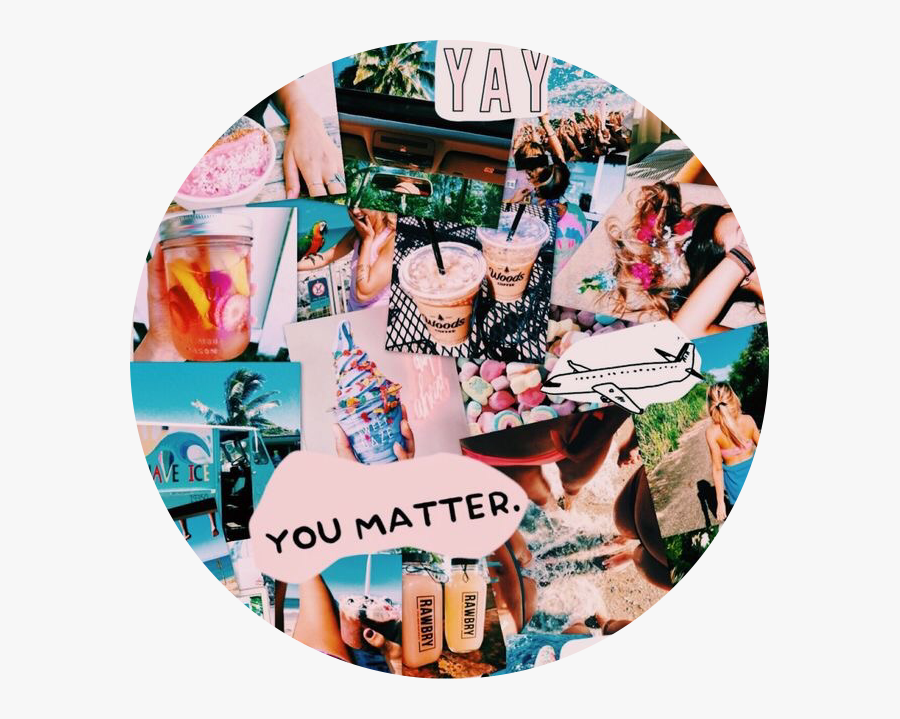 Aesthetic Wallpapers Collage, Transparent Clipart