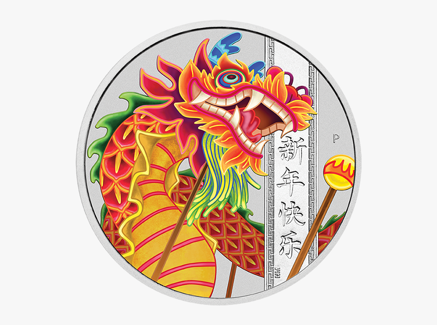 2019 Chinese New Year 1oz Silver Coin Product Photo - Cny Dragons, Transparent Clipart