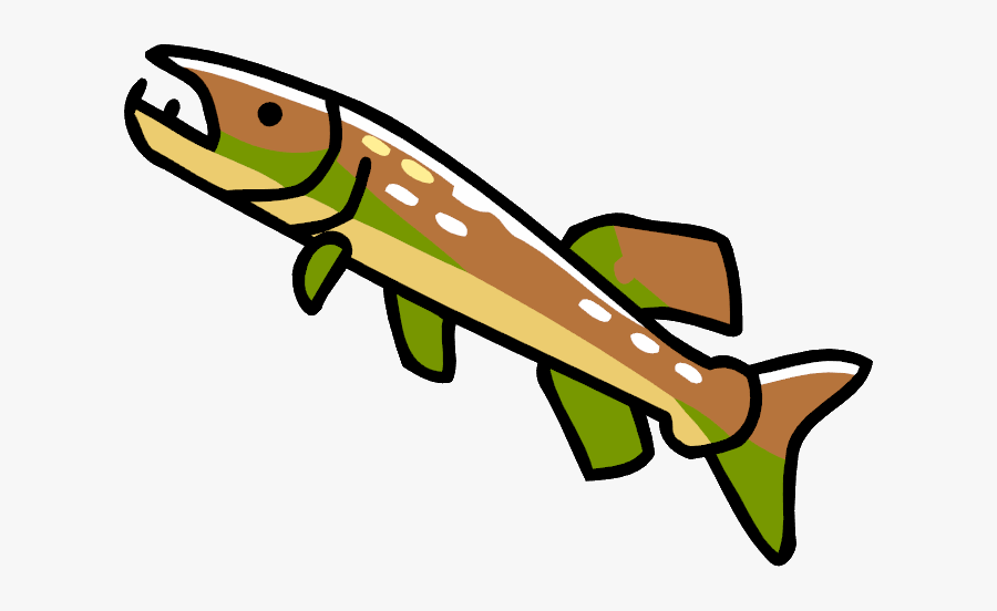 Transparent Pike Png - Scribblenauts Fish, Transparent Clipart