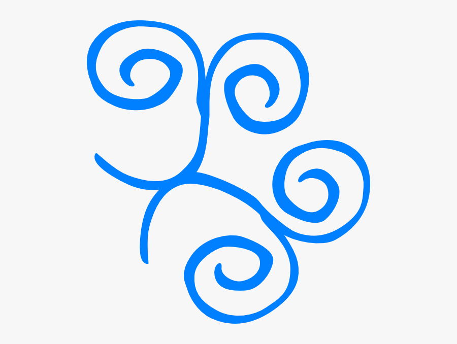 Blue Swirl Frame Top Right Corner Svg Clip Arts - Top Corner Blue Swirl, Transparent Clipart
