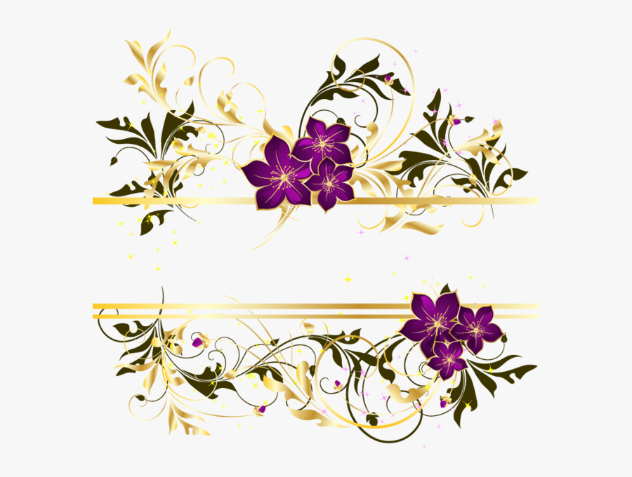 Colorful Floral Vector Png Clipart , Png Download - Border Design Vector Colour, Transparent Clipart