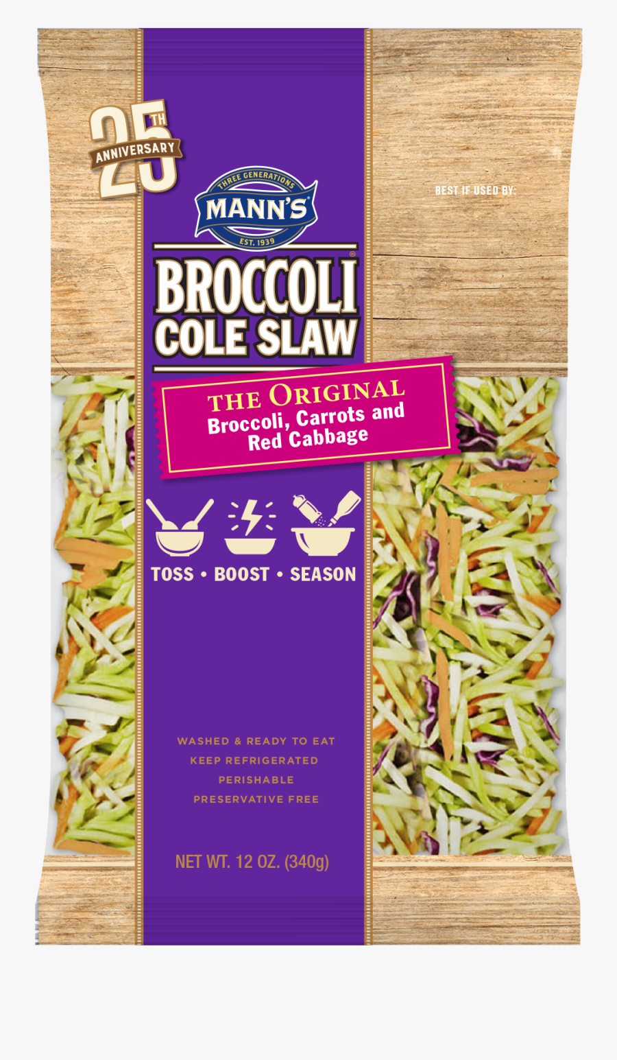 Mann's Broccoli Cole Slaw, Transparent Clipart