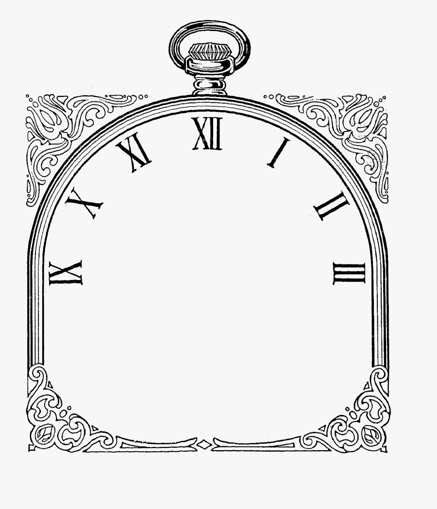 Transparent Swirl Frame Png - Clock Frame Png, Transparent Clipart