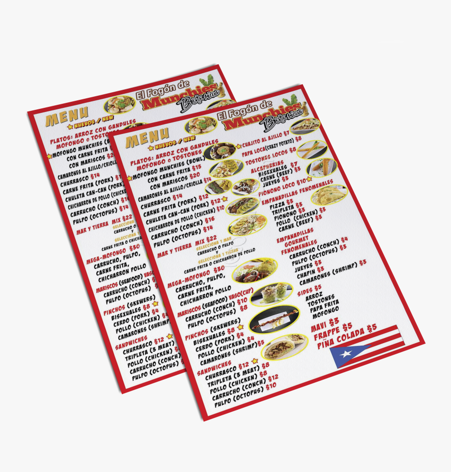 Menu Png - Munchies Menu, Transparent Clipart