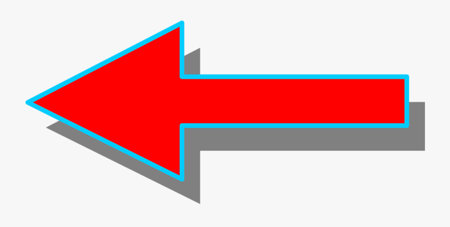 Red Arrow Pointing Left - Left Facing Red Arrow, Transparent Clipart