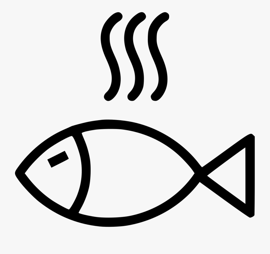 Fish Cooked Hot Dish Comments - Cooked Fish Black And White, Transparent Clipart