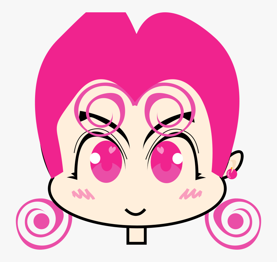 Pinky Lady - Animasi Lucu Warna Pink, Transparent Clipart