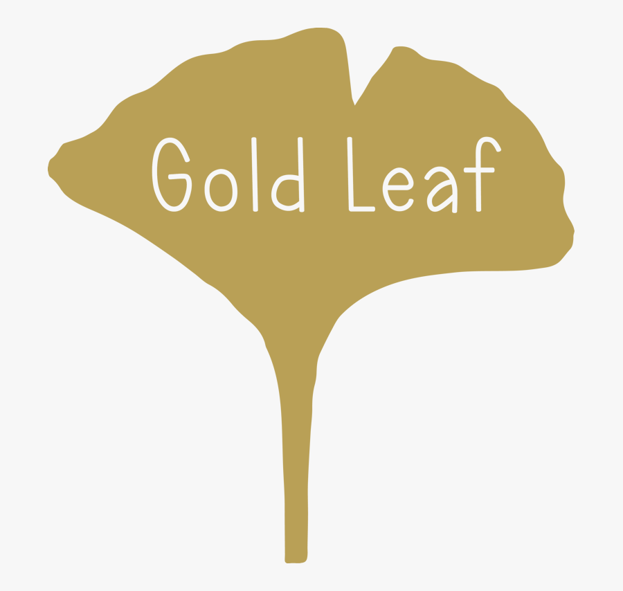 Gold Leaf Logo Gold, Transparent Clipart