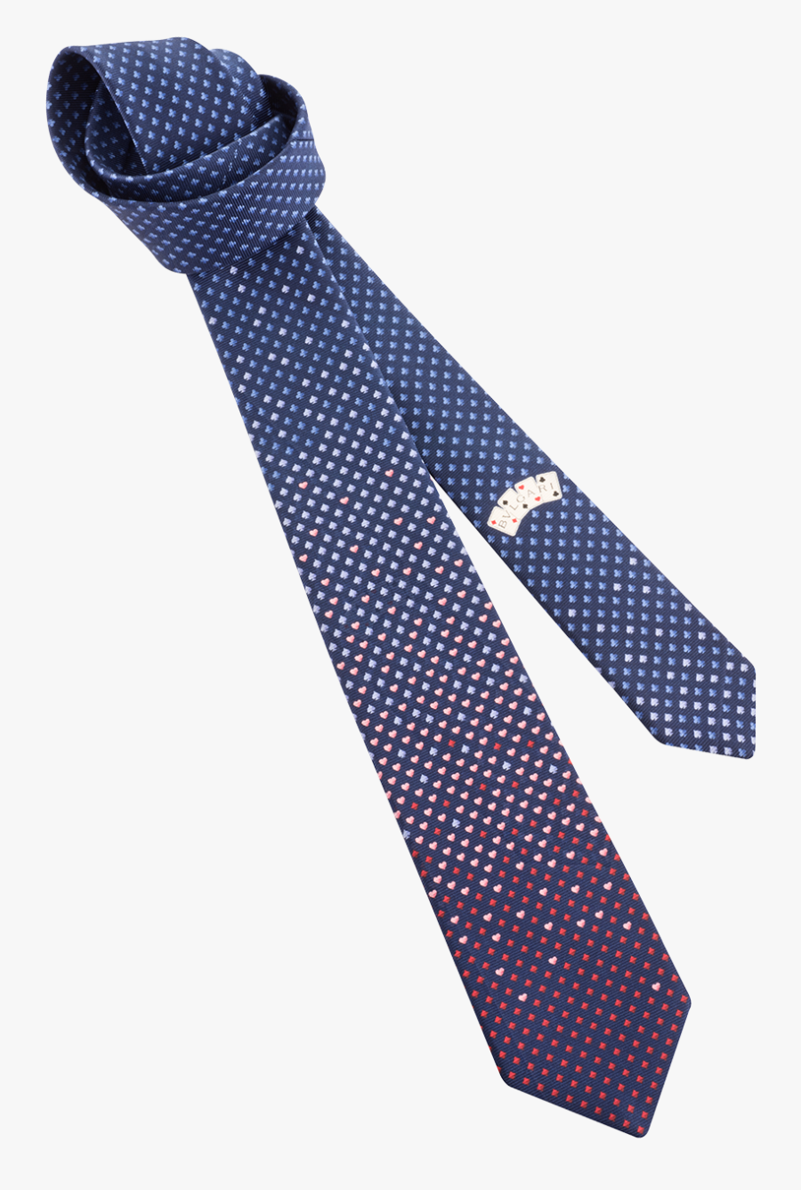 Navy Royal Flush Pattern Seven-folds Tie In Fine Saglione - Polka Dot, Transparent Clipart