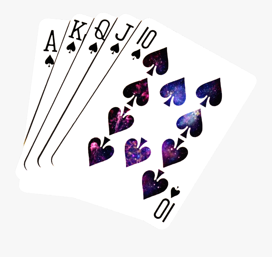 #cards #poker #flush #royalflush - Playing Cards Transparent Background, Transparent Clipart