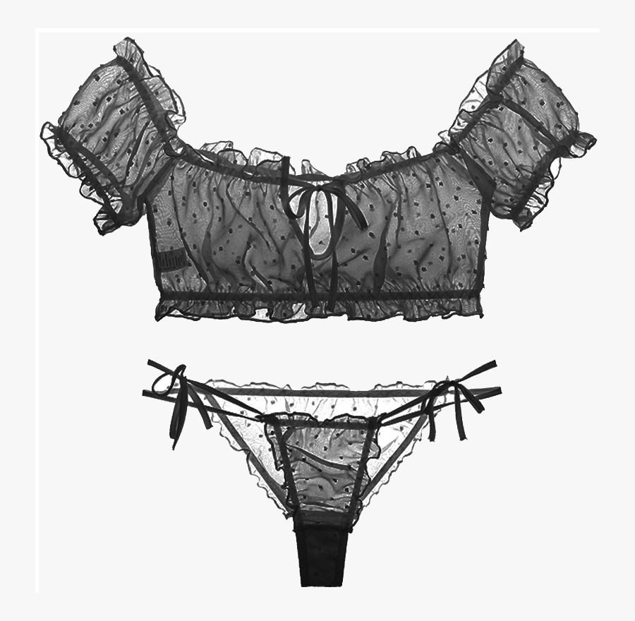 Black Top Panty Necklace White Top Panty Necklace - Sexy Lingerie Png, Transparent Clipart