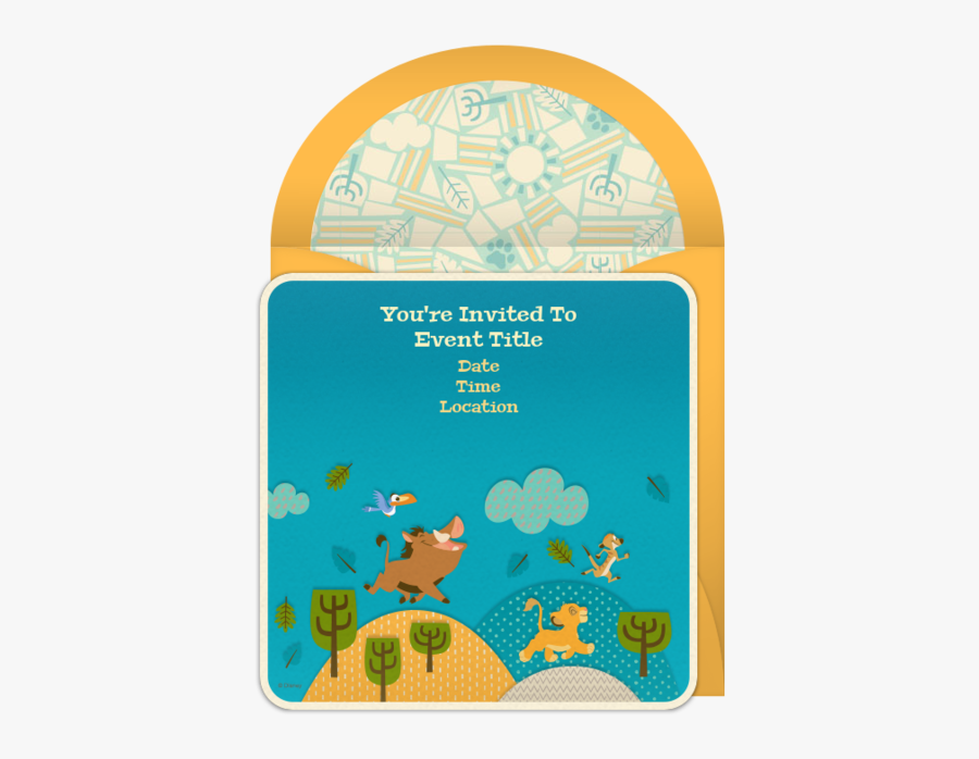 Lion King Invitation Template Free Lovely Free The - Illustration, Transparent Clipart