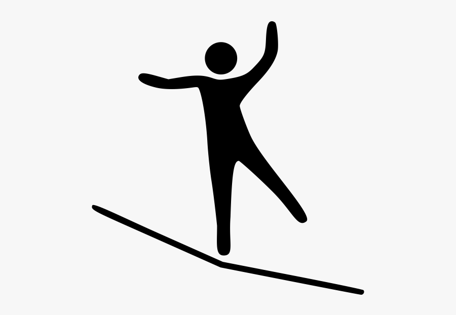 Tightrope Walking Sense Of Balance Slacklining Computer - Slackline Icon Png, Transparent Clipart